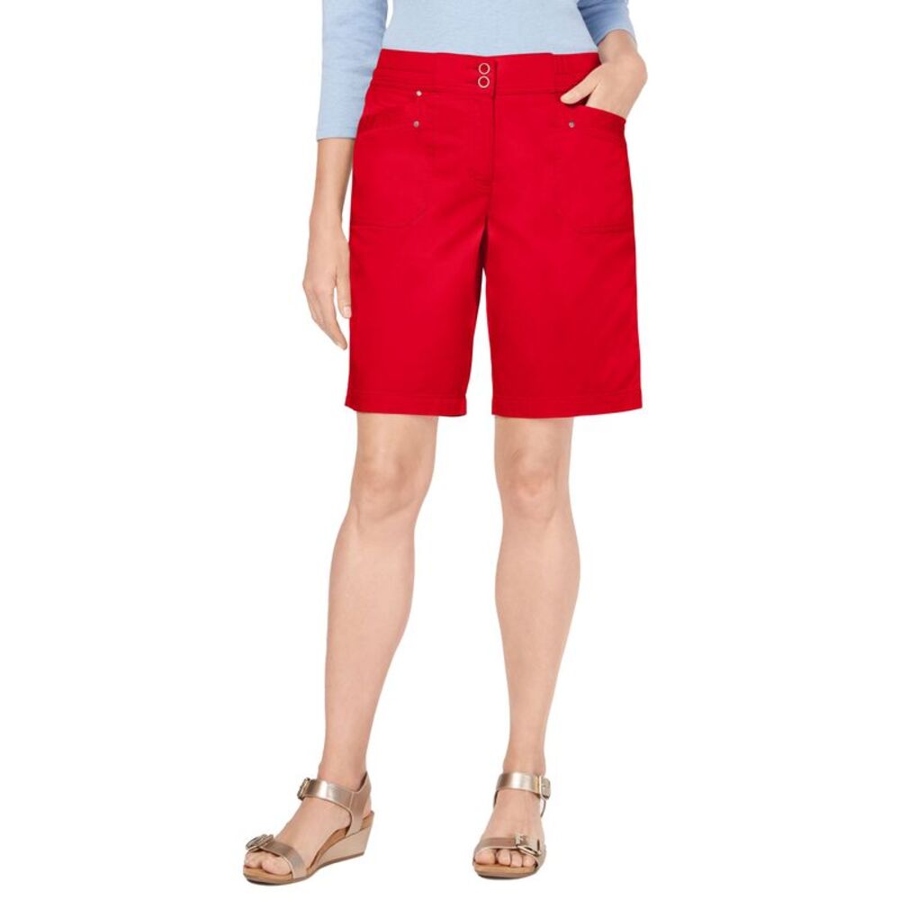 Karen Scott Knit-Waistband Bermuda Shorts
